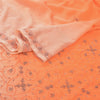 Sanskriti Vintage Peach Sarees Georgette Hand Beaded Premium Sari Craft Sustainable Fabric