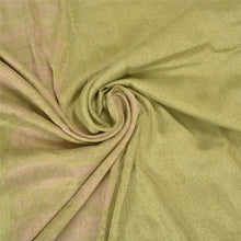 Load image into Gallery viewer, Sanskriti Vintage Green Indian Sarees 100% Pure Silk Woven Premium Sari Fabric
