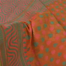 Load image into Gallery viewer, Sanskriti Vintage Orange Indian Sarees Cotton Hand-Woven Premium Sari Fabric
