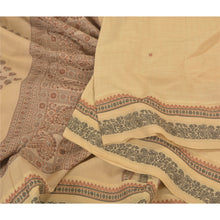 Load image into Gallery viewer, Sanskriti Vintage Beige Indian Sarees 100% Pure Cotton Woven Premium Sari Fabric
