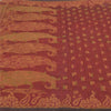 Sanskriti Vintage Dark Red Sarees Blend Cotton Hand-Woven Premium Sari Sustainable Fabric