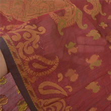 Load image into Gallery viewer, anskriti Vintage Dark Red Sarees Blend Cotton Hand-Woven Premium Sari Fabric
