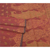 Sanskriti Vintage Dark Red Sarees Blend Cotton Hand-Woven Premium Sari Sustainable Fabric