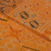 Sanskriti Vintage Saffron Sarees 100% Pure Silk Woven Premium Sari Craft Sustainable Fabric