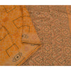 Sanskriti Vintage Saffron Sarees 100% Pure Silk Woven Premium Sari Craft Sustainable Fabric