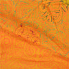 Sanskriti Vintage Saffron Sarees Pure Silk Hand Embroidered Kantha Sari Sustainable Fabric