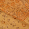 Sanskriti Vintage Beige Sarees 100% Pure Silk Hand-Woven Premium Sari Sustainable Fabric