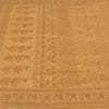 Sanskriti Vintage Beige Sarees 100% Pure Silk Hand-Woven Premium Sari Sustainable Fabric