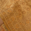Sanskriti Vintage Beige Sarees 100% Pure Silk Hand-Woven Premium Sari Sustainable Fabric