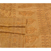Sanskriti Vintage Beige Sarees 100% Pure Silk Hand-Woven Premium Sari Sustainable Fabric