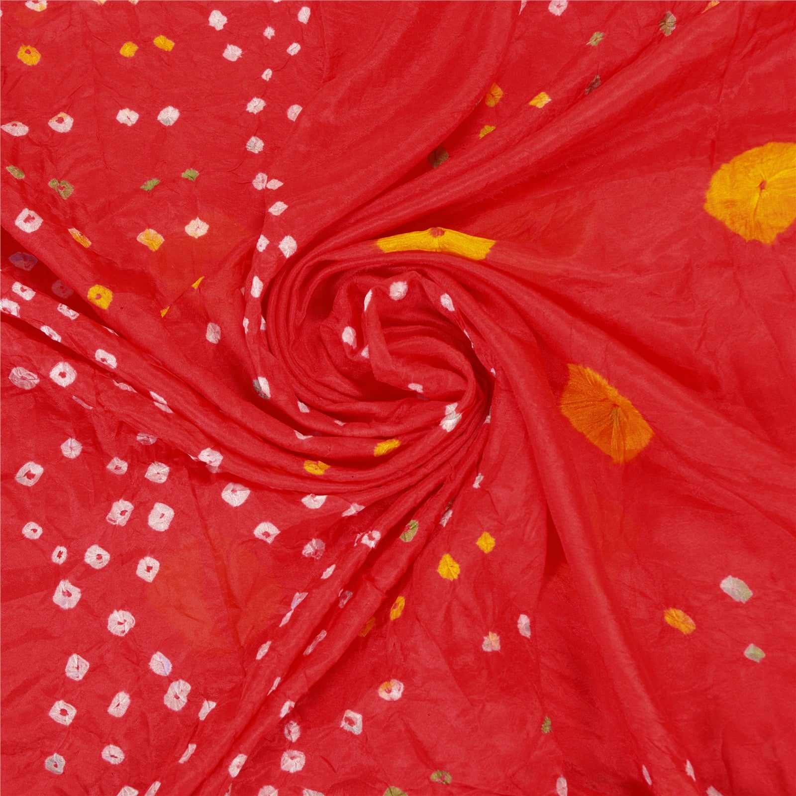 Sanskriti vintage rød indisk sarees kunst silke bandhani vævet sari 5 yard bæredygtigt stof