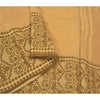 Sanskriti Vintage Fawn Sarees 100% Pure Cotton Woven Peacock Premium Sari Sustainable Fabric