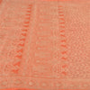 Sanskriti Vintage Peach Sarees 100% Pure Silk Hand-Woven Premium Sari Sustainable Fabric