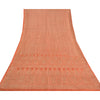 Sanskriti Vintage Peach Sarees 100% Pure Silk Hand-Woven Premium Sari Sustainable Fabric