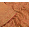 Sanskriti Vintage Orange Indian Sarees Art Silk Woven Sari Craft 5 Yard Sustainable Fabric