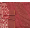 Sanskriti Vintage Dark Red Sarees 100% Pure Silk Printed Sari Craft Sustainable Fabric
