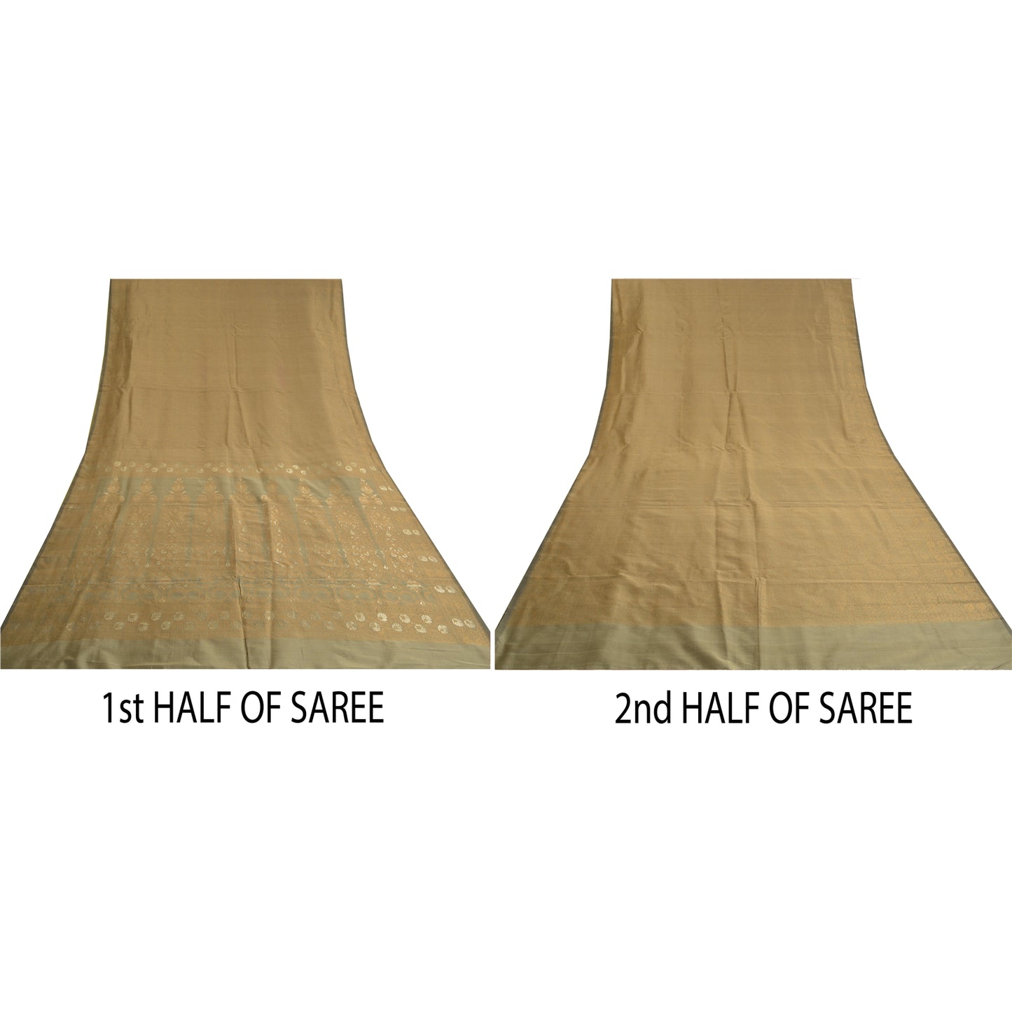 Sanskriti Vintage Brown Indian Sarees Blend Silk Woven Premium Sari Craft Sustainable Fabric