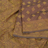 Sanskriti Vintage Brown Indian Sarees Art Silk Woven Premium Sari Craft Sustainable Fabric