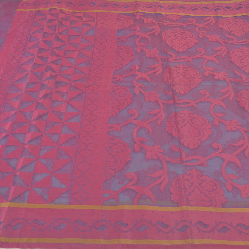 Sanskriti Vintage Blue Sarees Pure Organza Silk Woven Premium Sari Fabric