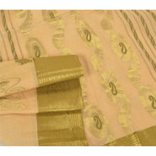 Load image into Gallery viewer, Sanskriti Vintage Cream Sarees 100% Pure Cotton Woven Zari Premium Sari Fabric
