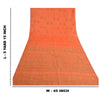 Sanskriti Vintage Orange Sarees 100% Pure Silk Woven Baluchari Sari Craft Sustainable Fabric