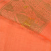 Sanskriti Vintage Orange Sarees 100% Pure Silk Woven Baluchari Sari Craft Sustainable Fabric