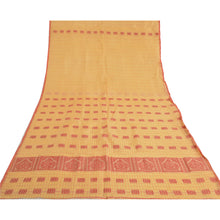 Load image into Gallery viewer, Sanskriti Vintage Cream Sarees Blend Silk Hand-Woven Sari Craft 5 Yard Fabric
