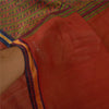 Sanskriti Vintage Dark Red Sarees 100% Pure Silk Hand-Woven Premium Sari Sustainable Fabric
