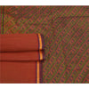 Sanskriti Vintage Dark Red Sarees 100% Pure Silk Hand-Woven Premium Sari Sustainable Fabric