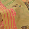 Sanskriti Vintage Peach Sarees Pure Silk Woven Patch Work Premium Sari Sustainable Fabric