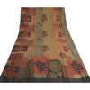 Sanskriti Vintage Indian Sarees 100% Pure Silk Printed Sari Craft 5 Yard Sustainable Fabric