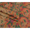 Sanskriti Vintage Indian Sarees 100% Pure Silk Hand Beaded Premium Sari Sustainable Fabric