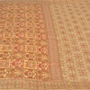 Sanskriti Vintage Cream Sarees 100% Pure Silk Woven Premium Sari Craft Sustainable Fabric