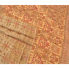 Sanskriti Vintage Cream Sarees 100% Pure Silk Woven Premium Sari Craft Sustainable Fabric