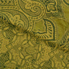 Sanskriti Vintage Green Sarees Art Silk Woven Premium Sari Craft 5 Yard Sustainable Fabric