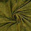Sanskriti Vintage Green Sarees Art Silk Woven Premium Sari Craft 5 Yard Sustainable Fabric