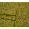 Sanskriti Vintage Green Sarees Art Silk Woven Premium Sari Craft 5 Yard Sustainable Fabric