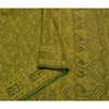 Sanskriti Vintage Green Sarees Art Silk Woven Premium Sari Craft 5 Yard Sustainable Fabric
