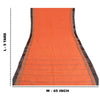 Sanskriti Vintage Peach Sarees 100% Pure Cotton Hand-Woven Tant Sari Sustainable Fabric