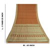 Sanskriti Vintage Brown Sarees 100% Pure Silk Woven Premium Sari Sustainable Fabric