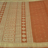 Sanskriti Vintage Brown Sarees 100% Pure Silk Woven Premium Sari Sustainable Fabric
