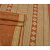 Sanskriti Vintage Brown Sarees 100% Pure Silk Woven Premium Sari Sustainable Fabric