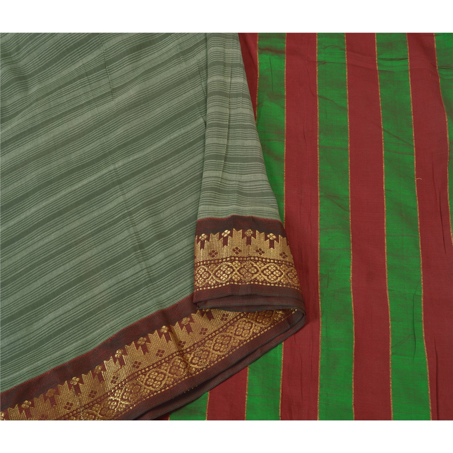 Санскритские винтажные индийские сари из хлопка и шелка, ткань Zari Sari Craft, 5 ярдов, устойчивая ткань