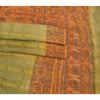 Sanskriti Vintage Green Indian Sarees 100% Pure Silk Printed Sari Craft Sustainable Fabric