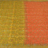 Sanskriti Vintage Orange Sarees Pure Silk Hand Beaded Woven Sari Craft Sustainable Fabric