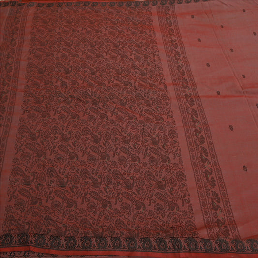 Sanskriti Vintage Pink Sarees Blend Silk Woven Peacock Premium Sari Sustainable Fabric