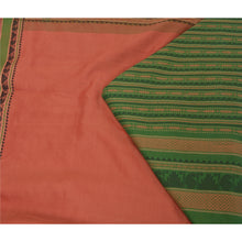 Load image into Gallery viewer, Sanskriti Vintage Peach Indian Sarees Blend Silk Woven Premium Sari Craft Fabric
