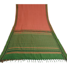 Load image into Gallery viewer, Sanskriti Vintage Peach Indian Sarees Blend Silk Woven Premium Sari Craft Fabric
