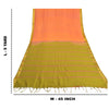Sanskriti Vintage Peach Indian Sarees Cotton Silk Woven Sari Craft 5 Yard Sustainable Fabric