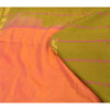 Sanskriti Vintage Peach Indian Sarees Cotton Silk Woven Sari Craft 5 Yard Sustainable Fabric
